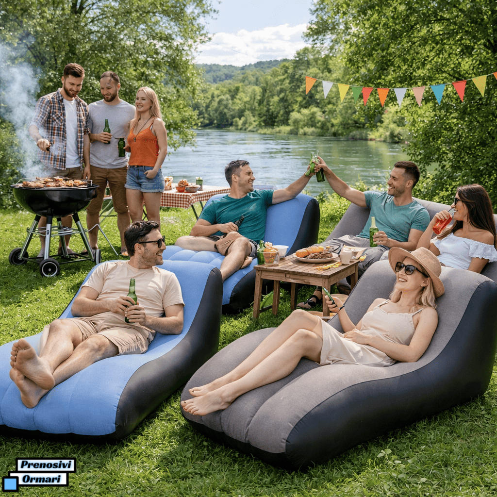 Prenosiva ležaljka sa ergonomskim dizajnom na naduvavanje - Slika 3